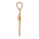14k Yellow Gold and 14k Rose Gold Diamond-Cut and Textured #1 Madre Pendant