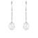 7.5-8mm White Cultured Freshwater Pearl and Cubic Zirconia Rhodium Over
Sterling Silver Earrings