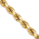 14k Yellow Gold 12mm Solid Diamond-Cut Rope 28 Inch Chain