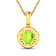 2.02ctw 14K Yellow Gold Cushion Peridot and White Diamond Pendant with
18 inch Cable Chain