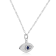 Sapphire and Moissanite Rhodium Over Sterling Silver Evil Eye Necklace