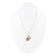 Barse Lapis Lazuli Capricorn Charm Necklace In Bronze