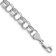 Rhodium Over 14k White Gold 8mm Diamond-Cut Triple Link Charm Bracelet