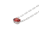Red Cubic Zirconia Rhodium Over Sterling Silver Paperclip Necklace 4.00ctw