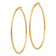 14k Yellow Gold Diamond-Cut 2 9/16" Round Tube Hoop Earrings