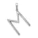 Rhodium Over 14K White Gold Diamond Letter M Initial Pendant