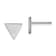 Rhodium Over 14k White Gold 8mm Triangle Stud Earrings