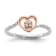 14K Two-tone White and Rose Gold First Promise Heart Cluster Diamond
Promise/Engagement Ring 0.11ctw