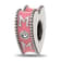 Sterling Silver Crystal and Enamel Pink Heart Mom Bead