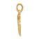 14k Yellow Gold Textured Praying Hands Charm Pendant