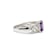 Purple Amethyst White Topaz Sterling Silver Ring