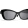 Chanel Black Cat Eye Frame "CC" Logo & Black Pearl Accent/
Gray Lens Sunglasses