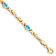 10k Yellow Gold Blue Topaz 4 Stone Bracelet