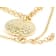 Medallion Pendant Necklace In 18K Gold Over Bronze 22 Inch