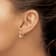 14k Yellow Gold Cubic Zirconia Heart Earrings