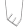 Rhodium Over 14k White Gold Sideways Diamond Initial E Pendant Cable
Link 18 Inch Necklace