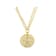 Medallion Pendant Necklace In 18K Gold Over Bronze 22 Inch