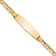 14k Yellow Gold Mariner Link Soft Diamond Shape ID Bracelet