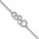 Rhodium Over 14k White Gold Diamond Circles with Star Dangle Bracelet