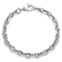 Rhodium Over 14k White Gold 7mm Polished Fancy Link Bracelet