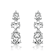 Teardrop CZ Drop Earrings In Sterling Silver