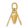 14k Yellow Gold 3D Faith, Hope and Charity Charm