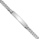 Rhodium Over 14k White Gold Flat Curb Link ID Bracelet