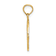 14k Yellow Gold Textured Claddagh pendant