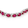 Lab-Created Ruby And Zircon Tennis Bracelet In Sterling Silver 29.54ctw