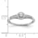Rhodium Over 10K White Gold Lab Grown Diamond Cluster Engagement Ring 0.211ctw