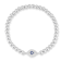 Sterling Statements Rhodium Over Sterling Silver Cubic Zirconia Evil Eye
Ball Stretch Bracelet