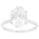 Lab-Grown Diamond Oval Solitaire Ring In 14K White Gold 3.00ct