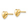 14k Yellow Gold 6mm Polished Heart Stud Earrings