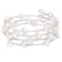Sterling Silver Rhodium Plated Triple Row Freshwater Pearl Coil Bracelet