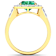 2.63ctw Green Emerald and Diamond 14K Yellow Gold Halo Ring