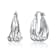 Sculptural Waterfall Hoop Earrings In Rhodium Over Brass