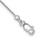 Rhodium Over 10k White Gold Spiga Link Anklet