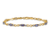 14k Yellow Gold and Rhodium Over 14k Yellow Gold Open-Link Diamond and
Tanzanite Bracelet