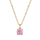 Pink And White Cubic Zirconia 18k Yellow Gold Over Silver October
Birthstone Pendant 7.12ctw