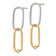 14k Two-tone Fancy Versatile Rectangle Earrings