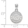 Rhodium Over Sterling Silver MLB Washington Nationals LogoArt Circle Pendant