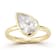 Rachel Zoe Pear-Shaped CZ Solitaire Ring in 14K Gold Over Sterling Silver