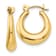 14k Yellow Gold 3/4" Polished Oval Hoop Earrings