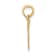 14k Yellow Gold Textured I Love (Heart) Golf Club and Ball Charm