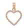 10K Rose Gold 3D Polished and Textured Rope Heart Pendant