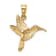 14K Yellow Gold Hummingbird Pendant