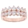 White Cubic Zirconia 18K Rose Gold Over Sterling Silver Band Ring 2.70ctw