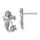 Rhodium Over Sterling Silver Antiqued Mermaid Earrings