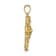 14k Yellow Gold 3D Textured Large Gemini Zodiac pendant