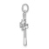 Rhodium Over 14k White Gold Diamond Cross Pendant